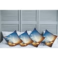 thumbnail image 2 of Ambesonne Orange Throw Pillow Cover 4 Pack, Sunbeams in Sky Scenery, 24", Orange Blue, 2 of 7