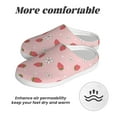 thumbnail image 6 of Daiia Floral Strawberr Print Women’s Fuzzy Slippers Memory Foam Lightweight House Shoes Cozy Loafer Flannel House Shoes-39/40, 6 of 7
