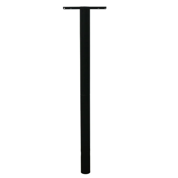 4W Pedestal Galvanized Steel Mailbox Post 11.81× 5.91 × 51.18 inches，for Use with Mailbox，Black