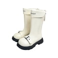 thumbnail image 2 of Botines de princesa de terciopelo para niñas, con hebilla y caña convertible. Botines de moda para niñas, ideales para actividades deportivas. 27 yardas. Beig Rkxzt, 2 of 9