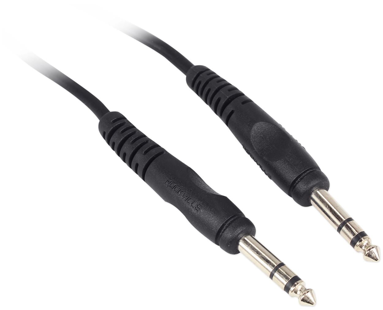 4 Rockville RCTR103B Black 3' 1/4'' TRS to 1/4'' TRS Cable 100% Copper
