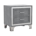 thumbnail image 4 of Miekor Furniture 3-Pieces Bedroom Sets,Queen Size Upholstered Platform Bed with LED Lights and Two Nightstands-Gray 659E, 4 of 15