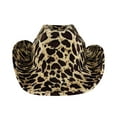 thumbnail image 2 of MUXiin Cowboy Hats for Kids Children's Animal Print Casual Style Denim Cap Suitable for Ages 5 10 for Stage Performances, 2 of 7