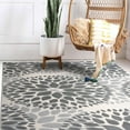 thumbnail image 7 of World Rug Gallery Modern Floral Circles Gray 5' x 7' Area Rug, 7 of 7