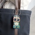 thumbnail image 6 of PhooArto 2 Pcs Cute Owl with Sunglasses Luggage Tag for Suitcases, Leather Baggage Tags Identifiers for Travel, Stainless Steel Loop Name ID Label for Women Bag Backpack, 6 of 6