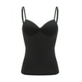 thumbnail image 4 of WTOBBY Supportive Women's Padded Camisole with Removable Chest Pad, Sexy Oversized Layering Tank Top, Soft Stretchy Plus Size Sleepwear Essential ,Black L, 4 of 5