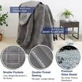 thumbnail image 3 of OMYSTYLE Reversible Weighted Blanket, Warm Short Plush and Cool Tencel Fabric Double-Sided Weighted Blanket for Couples, kids and Adults - Carry Bag Included, 3 of 7