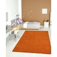 thumbnail image 3 of Ottomanson Fluffy Solid 5x7 Indoor Shag Area Rug, 5'3" x 6'11", Orange, 3 of 11