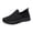 Black, variant on Willtoo Women's Mesh Slip On Walking Shoes, Lightweight Breathable Sneakers, Wide Toe Casual Loafers, Non Slip Comfortable Summer Shoes