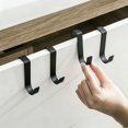 thumbnail image 1 of Ganchos para puerta de gabinete Kovsoul, paquete de 4, metal resistente, negro, 1 of 8