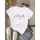 thumbnail image 2 of Women's Casual "Just Breathe" Letter Print T-Shirt - Short Sleeve Crew Neck, Cotton, Machine Washable, Semi-Transparent Summer Top, Casual Attire | Motivational Apparel | Glossy Surface, Ladies T Shi, 2 of 7