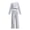 P110 Light Gray, variant on Tfken Outfit Sets For Girls One Shoulder Long Sleeve Tops With Pants Set Lightweight Fall Winter Children Trendy Clothes Size 9-10 Years Black