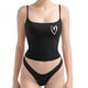 thumbnail image 1 of Camiseta sin mangas sexy con cuello cuadrado para mujer - Sin espalda, tirantes ajustables, doble capa, para fiestas/salidas nocturnas, tallas XS-XL, 1 of 5