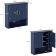 thumbnail image 4 of Christopher Knight Home Bathroom Wall Storage Cabinet Wall Mounted Medicine Cabinet with Adjustable Shelves and Open Shelf, Multi Functional Organizer for Bathroom Kitchen Laundry Room, Blue, 4 of 15