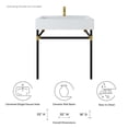 thumbnail image 7 of Redeem 32" Black Stainless Steel Wall-Mount Bathroom Vanity, 7 of 7