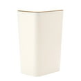 thumbnail image 3 of Kitchen Trash Can, Step-On Garbage Can with Lid, Tall Kitchen & Bathroom Trash Can, Small Office Waste Bin, Beige - Xuniizn, 3 of 9