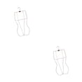 thumbnail image 1 of Shengyu 1/2/3 Body Shape Swimsuit Hanger Dress Lingerie Wardrobe Organizer Rack Rose Glod 2PCS, 1 of 1