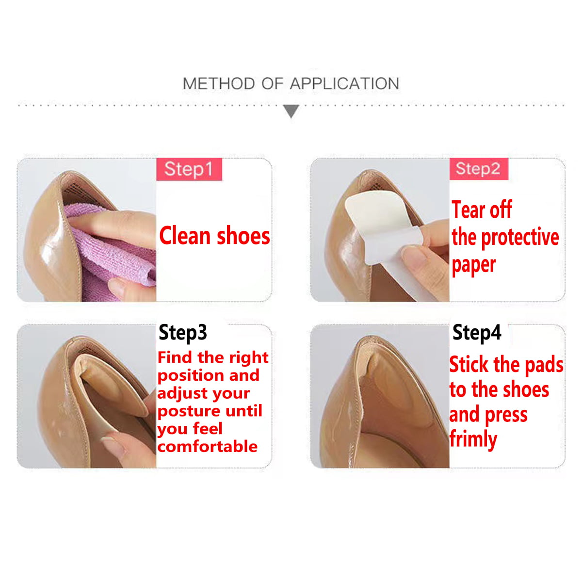 Shoes heel protection, 3 pairs of heel cushion inserts for shoes that are  too big, Heel Grip Liner heel protection gel Self-adhesive shoe inserts  Shoe pads for blisters and pain - Walmart.ca