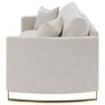 thumbnail image 5 of Corliss Upholstered Curved Track Arm Sofa Beige, 5 of 10