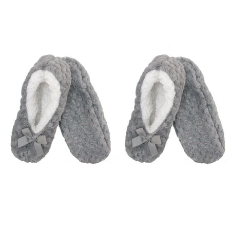 

Adult Women s Super Soft Warm Cozy Fuzzy Furry Slippers Non-Slip Lined Socks