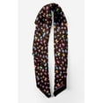 thumbnail image 2 of Bimba Bandanas en Soie Pure Imprimée avec Texte d'Alphabets Colorés Marron Foulard d'Été pour le Cou 40 x 80 Pouces, 2 of 6