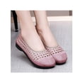 thumbnail image 4 of UKAP Ballerines Plates pour Femmes à Bout Rond Mocassins Ajourés Chaussures de Marche de Fête Ballet Souples Robe Rose 7, 4 of 5