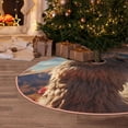 thumbnail image 5 of Fotbe Fluffy Alpaca Mountain Meadow Pattern Christmas Tree Skirt, Tree Skirts Plush Christmas Decorations, Christmas Tree Skirts Xmas Decorations Holiday Party Decor-48", 5 of 6
