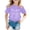 1-Purple838, variant on WOYY Girls Short Sleeved T Shirt Birthday Letter Graphic Round Neck T-Shirt, Sizes 1-13