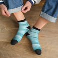 thumbnail image 3 of Naloa Teal Turquoise Wood Ankle Socks for Women Non Slip Socks No Show Socks Classic Low Cut Casual Socks Casual Socks, 3 of 7