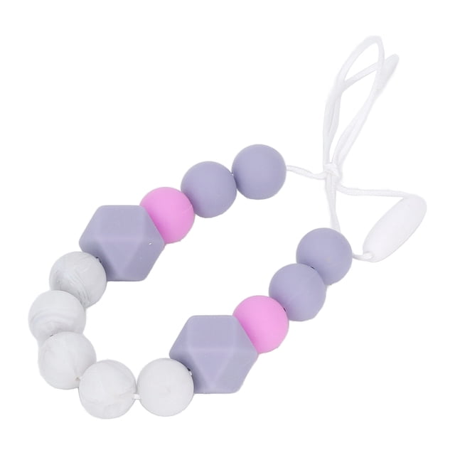 Collar de dentición de juguete, collar de dentición infantil, collar de dentición para bebés pequeños, collar de dentición con cuentas, construido para precisión