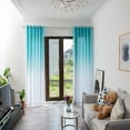 thumbnail image 4 of Bouanq Ombre Window Door Curtain Tulle Window Treatment Voile Drape Valance 1 Panel Fabric for Bedroom Living Room Kitchen Room, 4 of 4