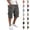 H08 - Dark Gray, variant on Cargo Shorts for Men Below Knee Relaxed Fit Cotton Capri Cargo Shorts with Multi Pockets Long Tactical Shorts Summer,White,4XL