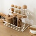 thumbnail image 3 of Countertop Storage Rack, Durable Spice Rack Organizer 2 Tiers  for Home Kitchen Black,White, 3 of 7