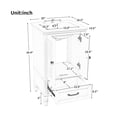 thumbnail image 3 of GDF Studio 20" Bathroom Vanity with Sink, Drawer, Magnetic Door Stopper and Adjustable Foot Pads, Black, 3 of 9