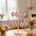thumbnail image 6 of 6 Pcs Easter Egg Ornaments for Tree, Multicolored Plastic Hand Painted Easter Hanging Ornaments, DIY Crafts for Easter Tree Decor, Party Favors & Holiday Decorations, 6 of 6