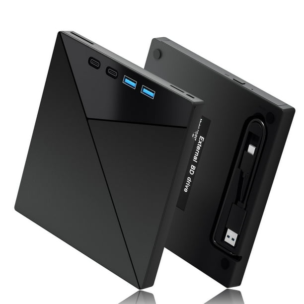 Unidad Blu Ray externa Wbacon 7 en 1 con grabador 4k USB 3.0 tipo C