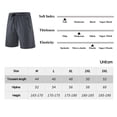 thumbnail image 4 of Men's Running Shorts with Zipper Pockets Quick Dry Gym Athletic Workout Shorts for Men - Grey, 4 of 6