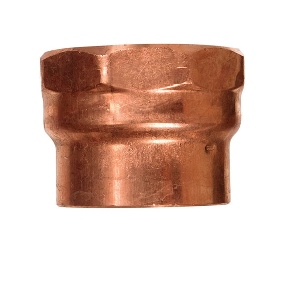 Adaptador NIBCO W00180D de cobre, 2 cm, sudor x 2 cm, FPT, paquete de 1