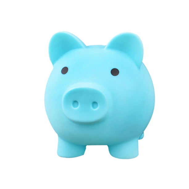 Moyic Hucha de gran capacidad, caja de almacenamiento de monedas, regalos encantadores, dibujos animados en forma de cerdo, decoración del hogar, caja Decoración del hogar Azul S Moyic HA062533-03B