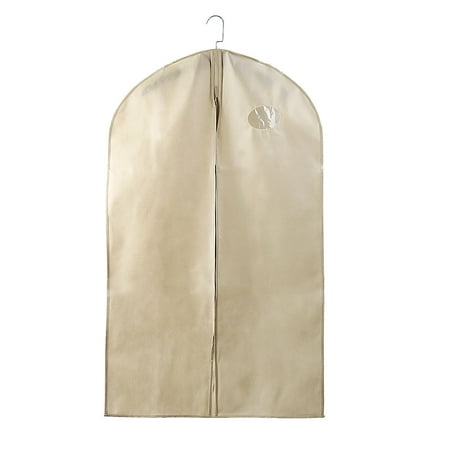 Fabric Garment Bag - Non-woven Fabric Breathable Suit Clothing Cover Storage Garment Bag Khaki