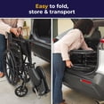 thumbnail image 5 of Silla de ruedas plegable ligera Drive Medical K318DFA-ELR Cruiser III con respaldo abatible, brazos completos desmontables y reposapiernas elevable (negra, 45 cm, 17 kg), 5 of 5