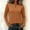 Gold, variant on Women's Tops Long Sleeve Summer Plus Size Solid Round Neck Casual Blouse Top