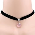 thumbnail image 3 of SmartBy Women Gothic Heart Rhinestone Pendant Velvet Choker Short Necklace Jewelry Gift, 3 of 7