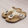 thumbnail image 5 of eileial Girls Boys Sandals with Cork Footbed Adjustable Buckle Summer Open Toes Flat for Kids Toddler,Beige 11, 5 of 6