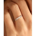 thumbnail image 2 of vylahjewellery Baguette 2 Ct Moissanite Diamond Ring Plated White Gold Ring Birthday Anniversary Party Jewelry Gift for Daughter, 2 of 4
