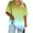Green^, variant on Jjayotai Plus-Size-Tops-for-Women, Summer Loose Fit Short Sleeve Casual V Neck Shirts, Trendy Gradient Color Tees, Ladies Tops and Blouses Green^ XL