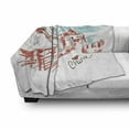 thumbnail image 3 of Scenery Soft Flannel Fleece Throw Blanket, Oriental Colorful Tourist Hand Drawn Chinese Travel Art with a Heart, Cozy Plush for Indoor and Outdoor Use, 50" x 70", Aqua Ruby, by Ambesonne, 3 of 6