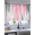thumbnail image 5 of Sheer Curtains 45 Inch Length 2 Panels Set for Kitchen, Pink Gray Semi Sheer Curtains for Windows, Contemporary Abstract Gradient Aesthetic Voile Window Treatments Rod Pocket Curtain, 5 of 7
