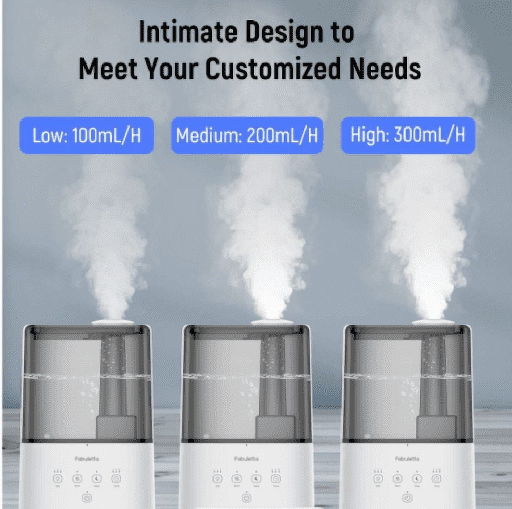 Ultrasonic Warm Cool Mist Humidifier Aromatherapy 4.5L Top Quiet Fabuletta FHM001