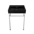 thumbnail image 7 of Claire 24 Ceramic Console Sink Matte Black Basin Chrome Legs, 7 of 7